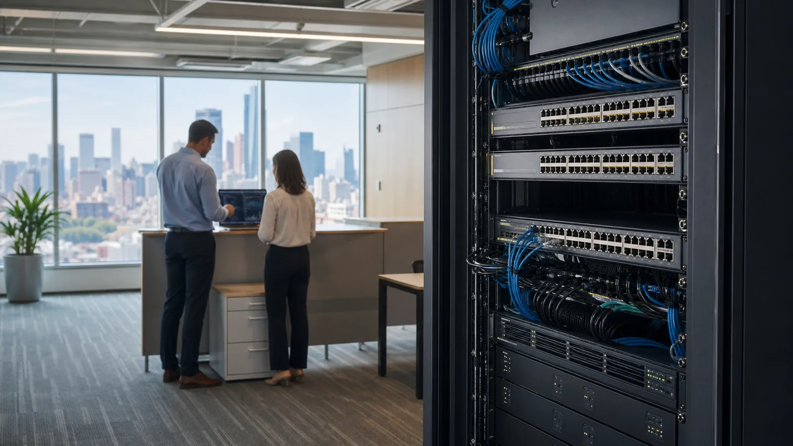 Phone Systems Long Island team planning business voice and call-flow operations around a New York workflow for IT Support New York — Phone Adoption and Support